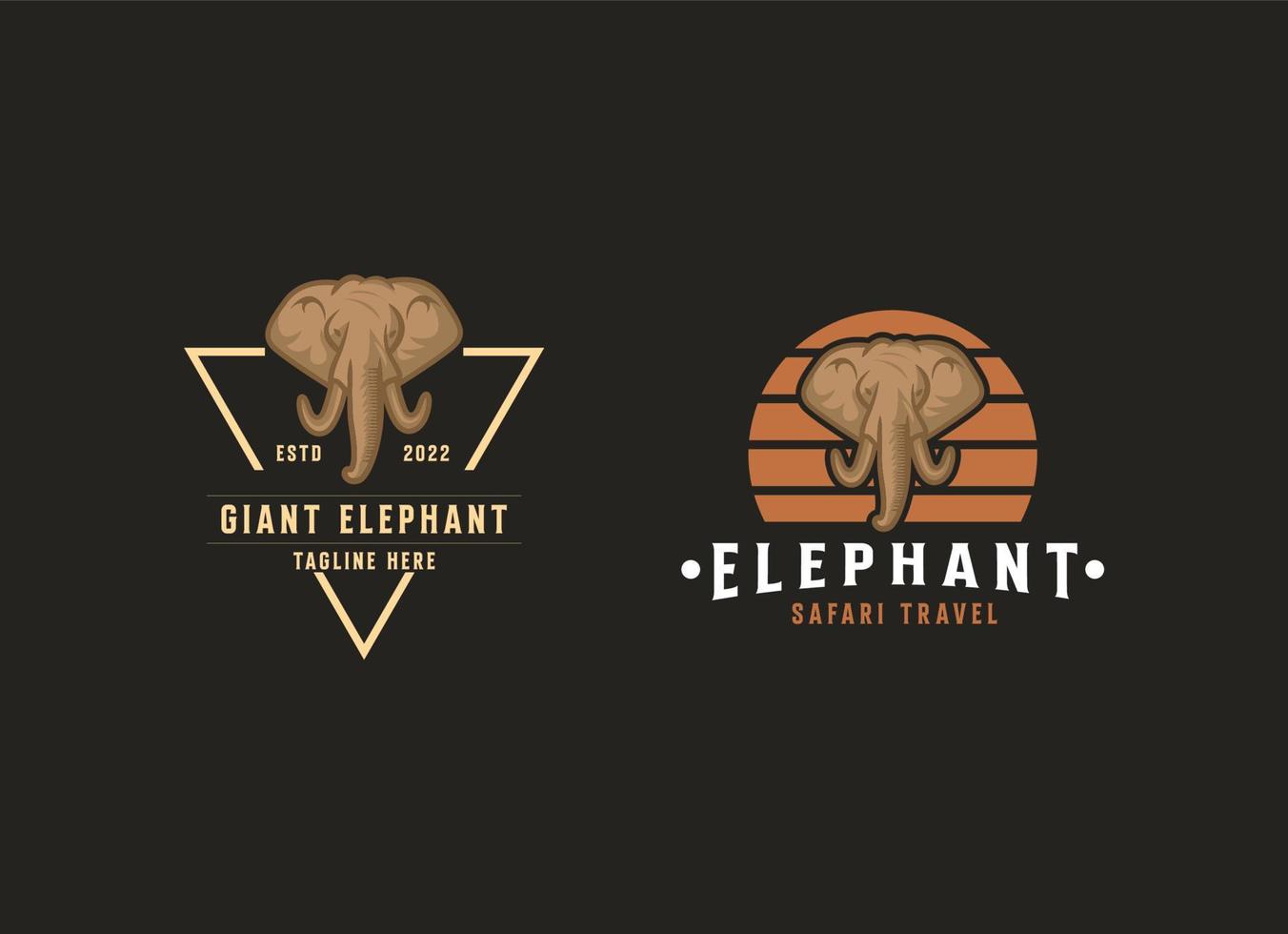 Elephant logo design template. Simple elephant logo vector