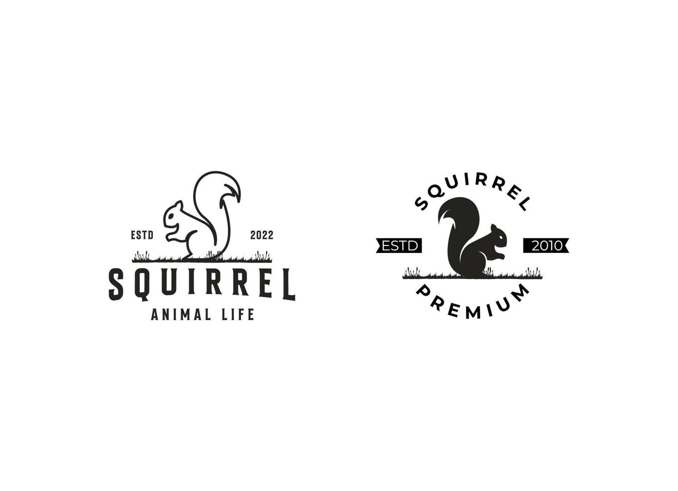 Creative Squirrel Logo. Simple squirrel logo design template. vector