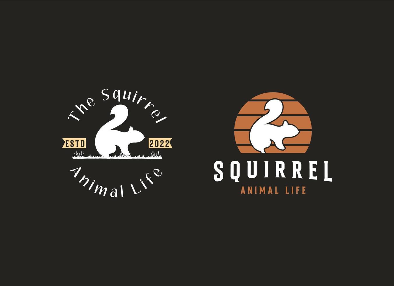 Creative Squirrel Logo. Simple squirrel logo design template. vector