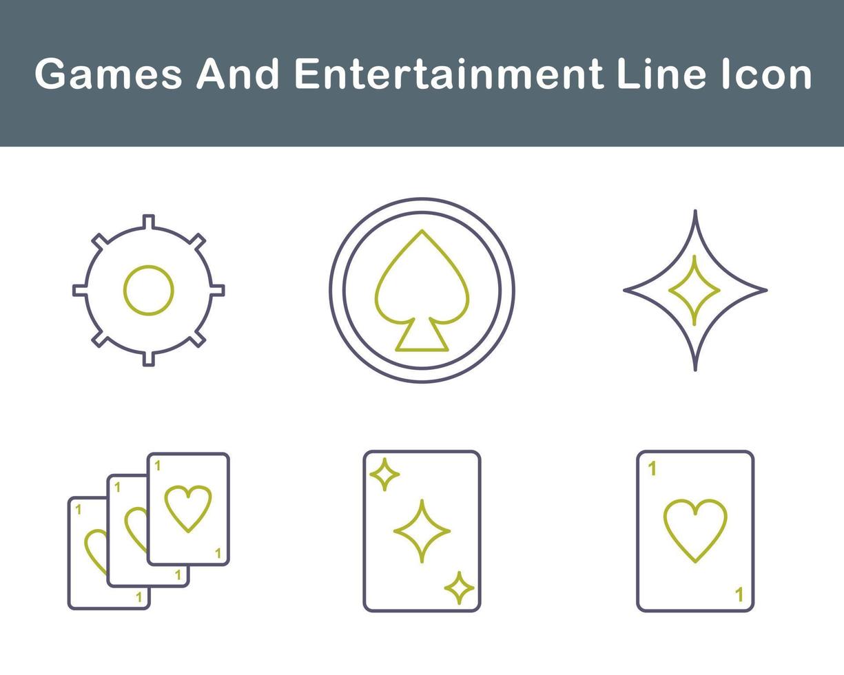 Games And Entertainment Vector Icon Set