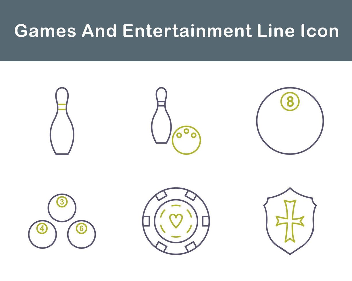 Games And Entertainment Vector Icon Set