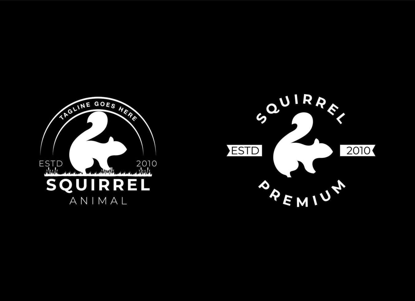 Creative Squirrel Logo. Simple squirrel logo design template. vector