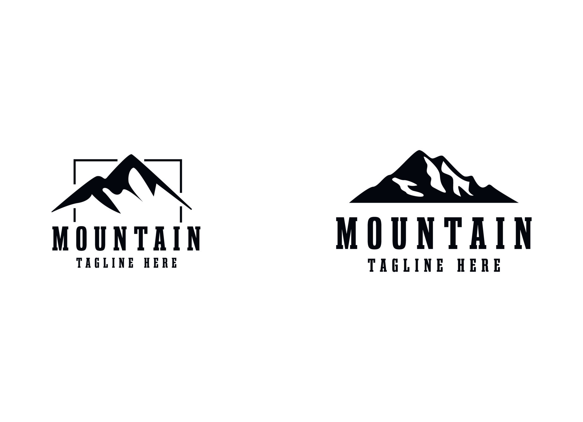 Black mountain logo design template 20709149 Vector Art at Vecteezy