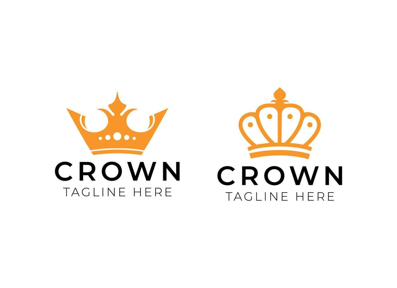 Vintage Crown Logo Royal King Queen abstract Logo design vector template. Geometric symbol Logotype concept icon.