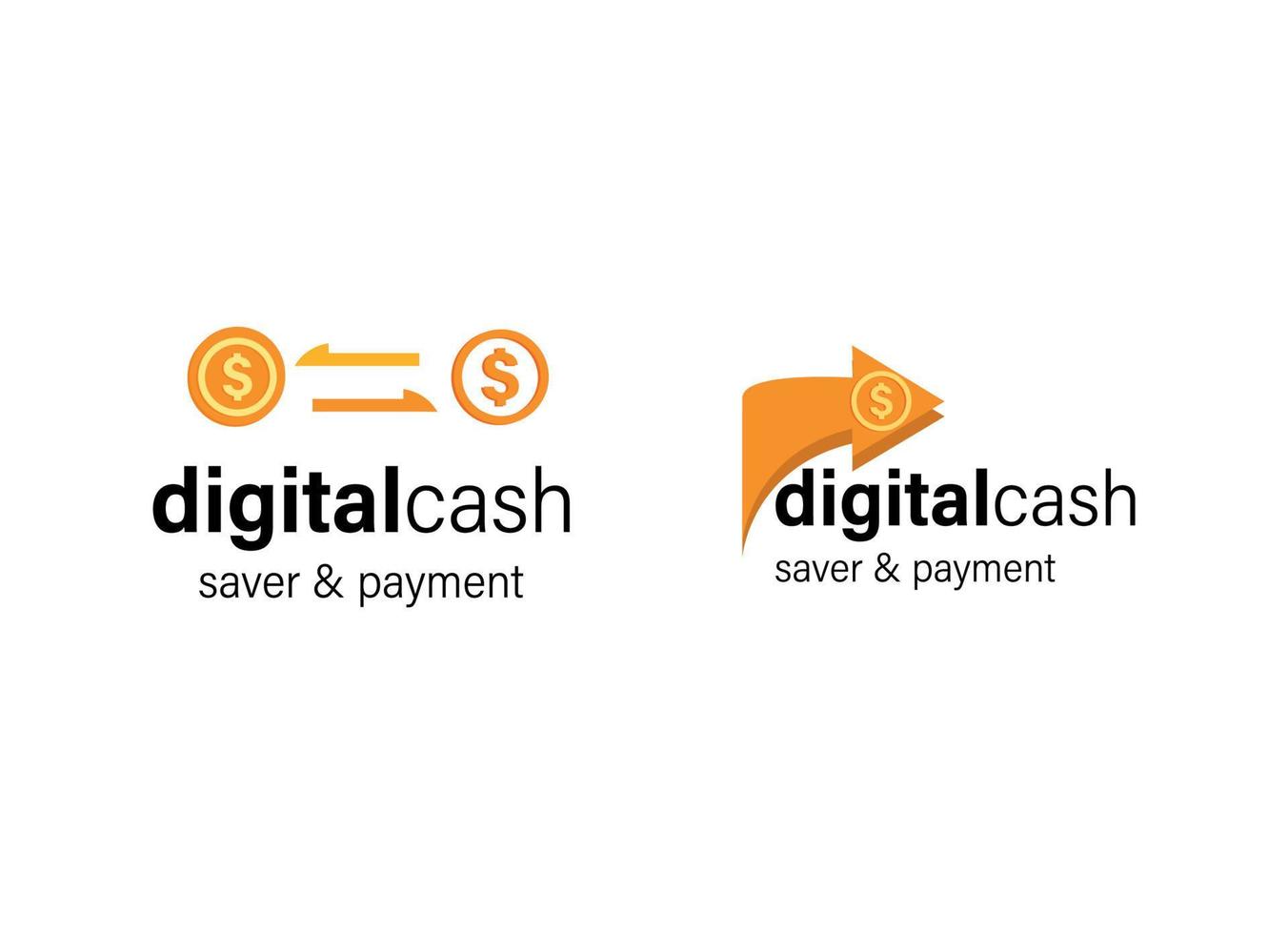 Digital Cash Money Logo Design Template Download vector