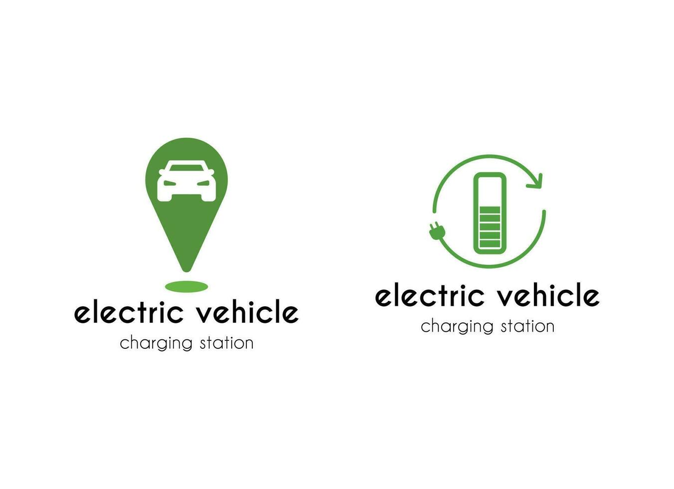 Electrical charging station logo design template. vector