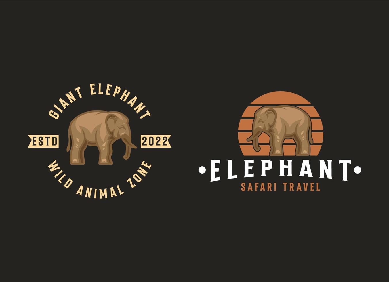 Elephant logo design template. Simple elephant logo vector