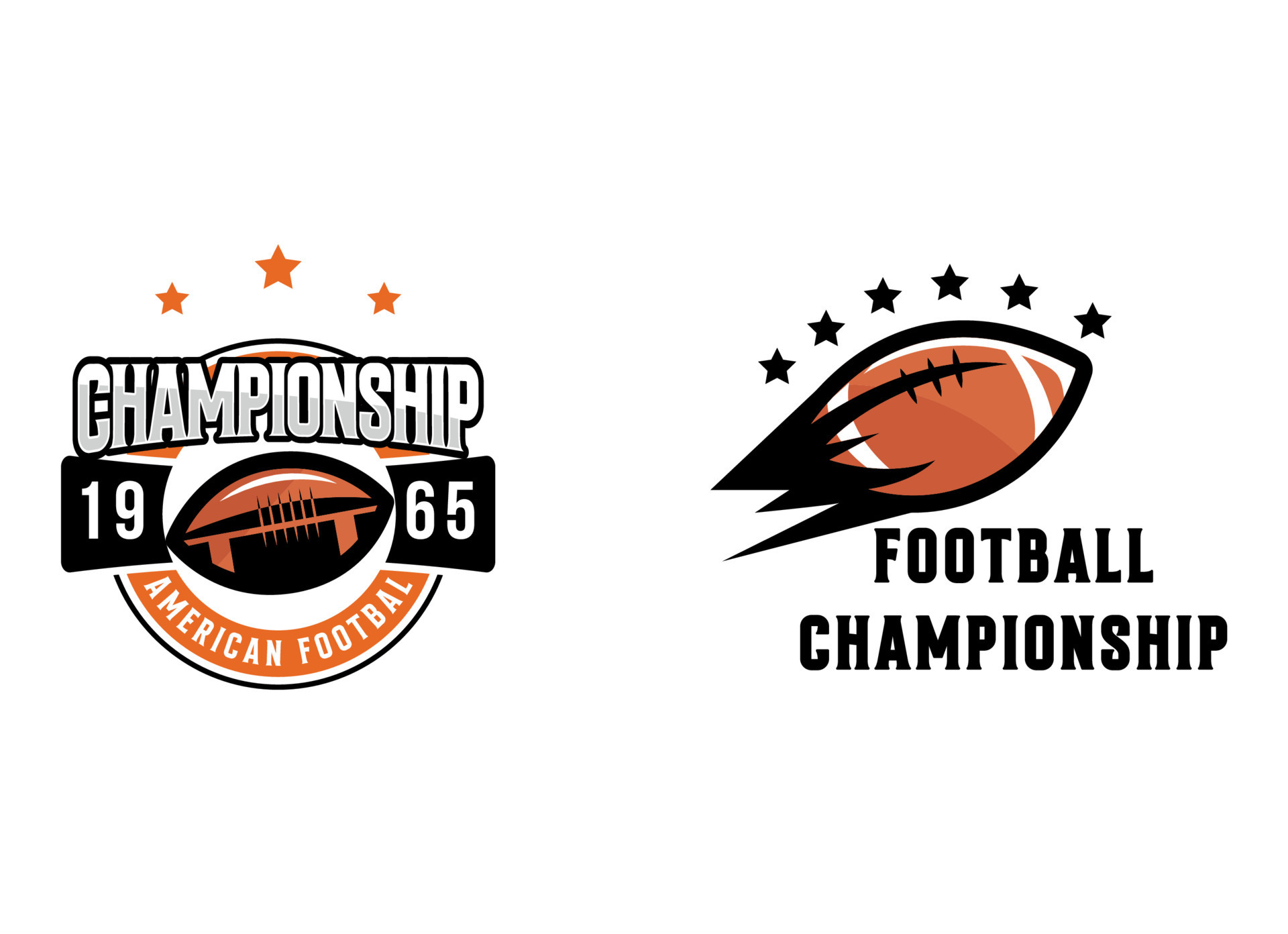 American football championship logo sport design Vector Image