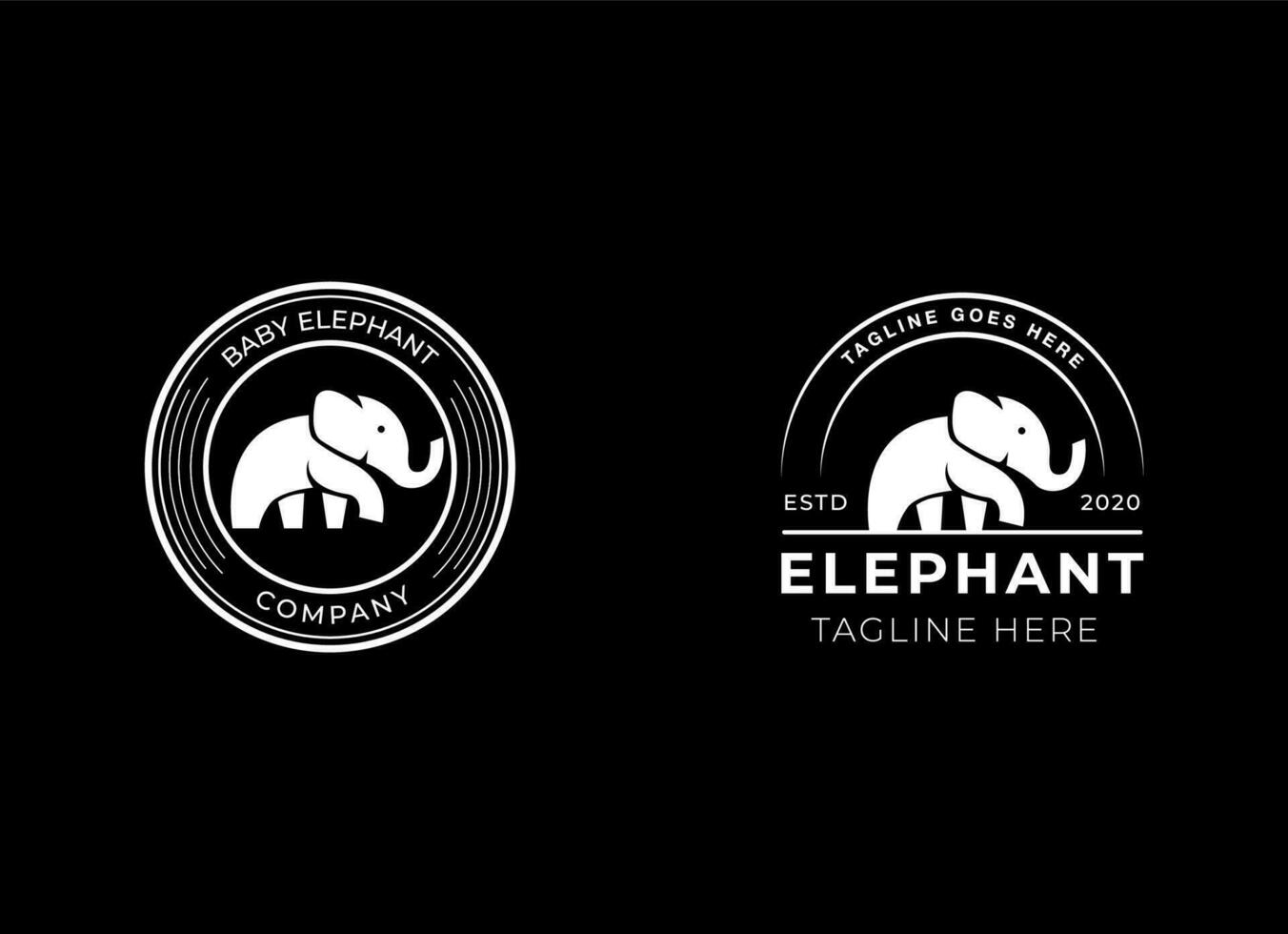 Elephant logo vector icon illustration