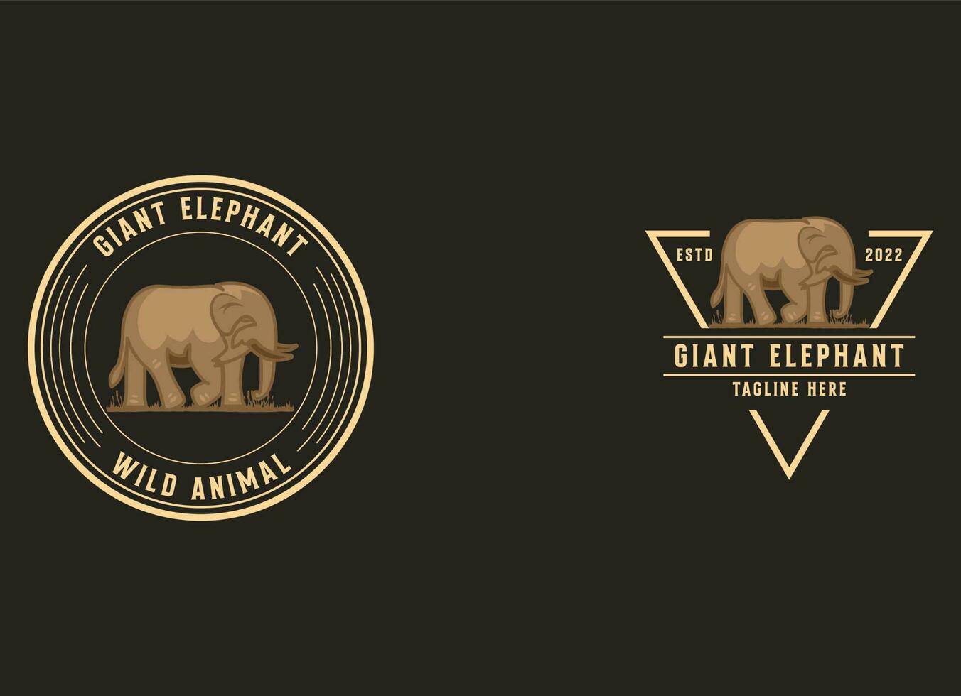 Elephant logo vector icon illustration
