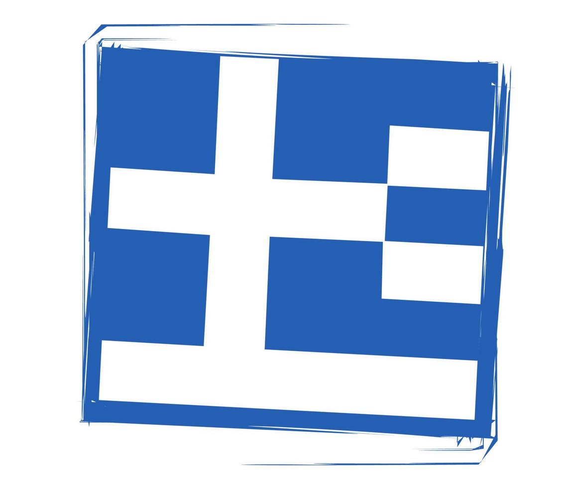 Greece flag design illustration, simple design with elegant concept vector