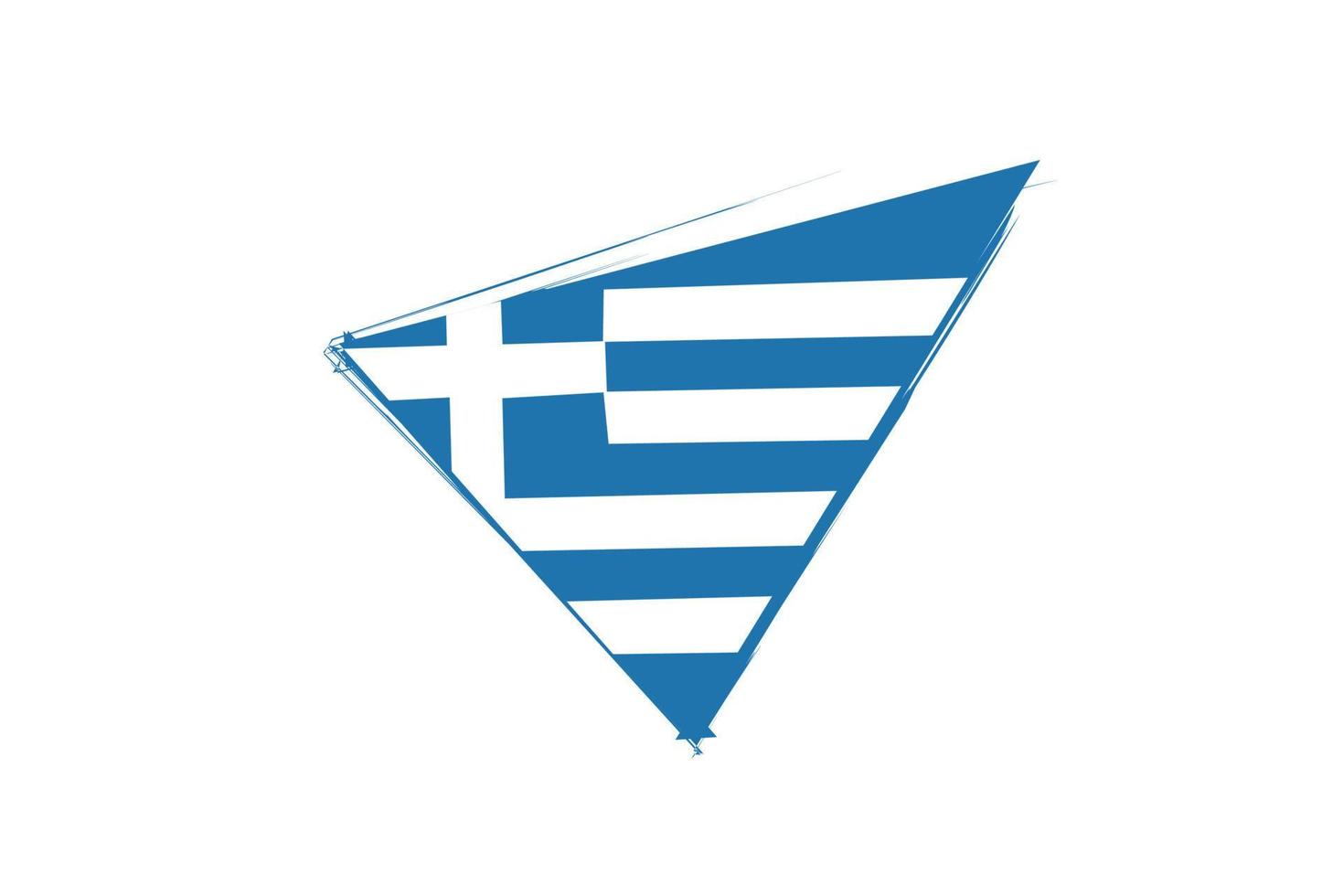 Greece flag design illustration, simple icon flagdesign with elegant concept vector