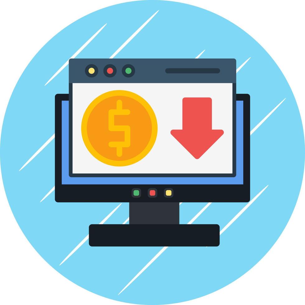 Online Income Vector Icon Design