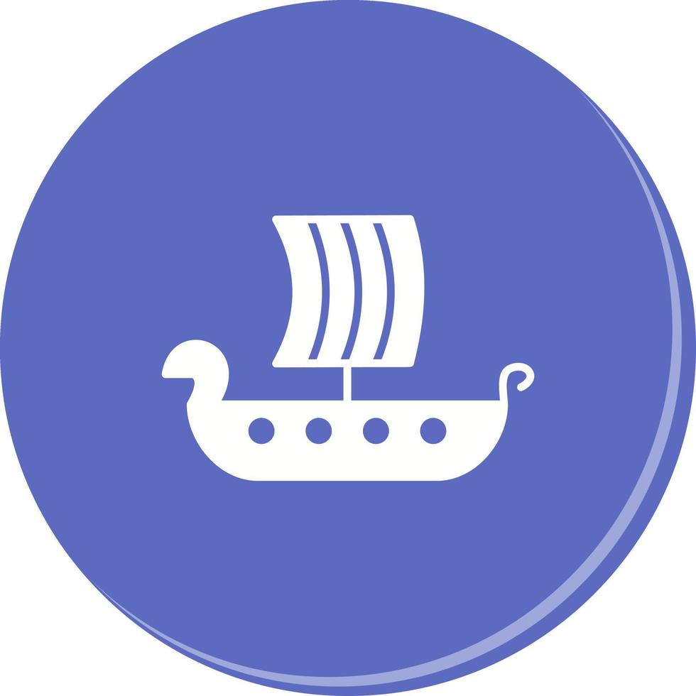 icono de vector de barco vikingo