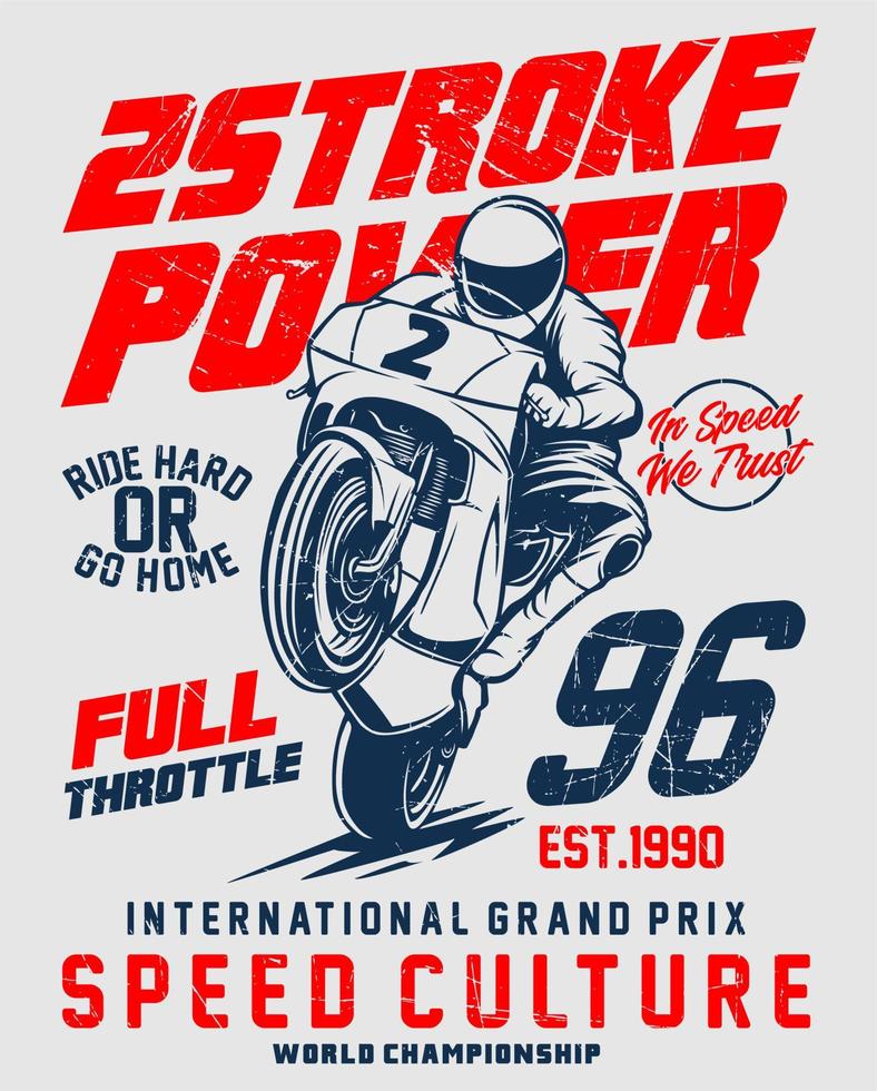 Two Stroke Motorcycle GrandPrix vector