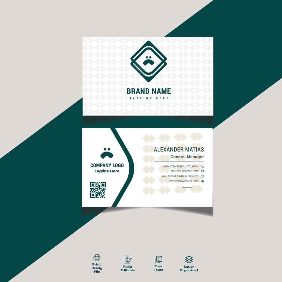 Simple Business Card Layout.corporate business card template layout.Vector illustration.Stationery design vector