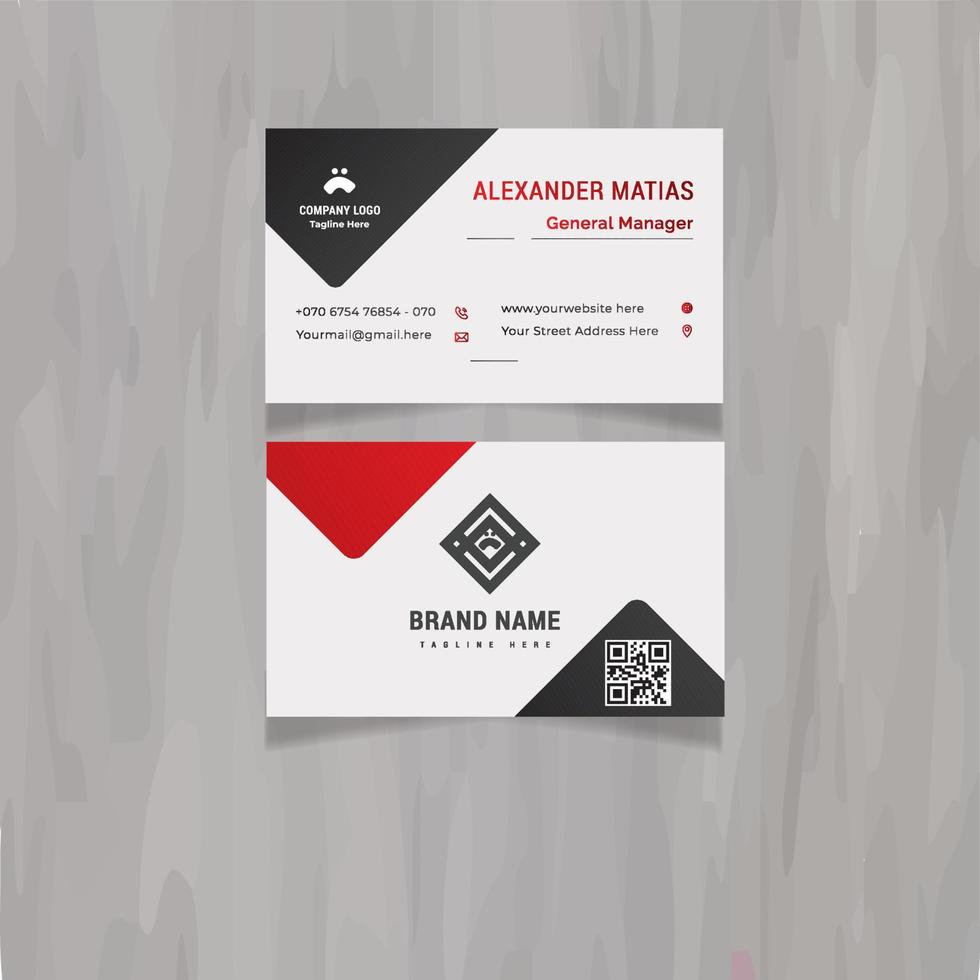 Simple Business Card Layout.corporate business card template layout.Vector illustration.Stationery design vector