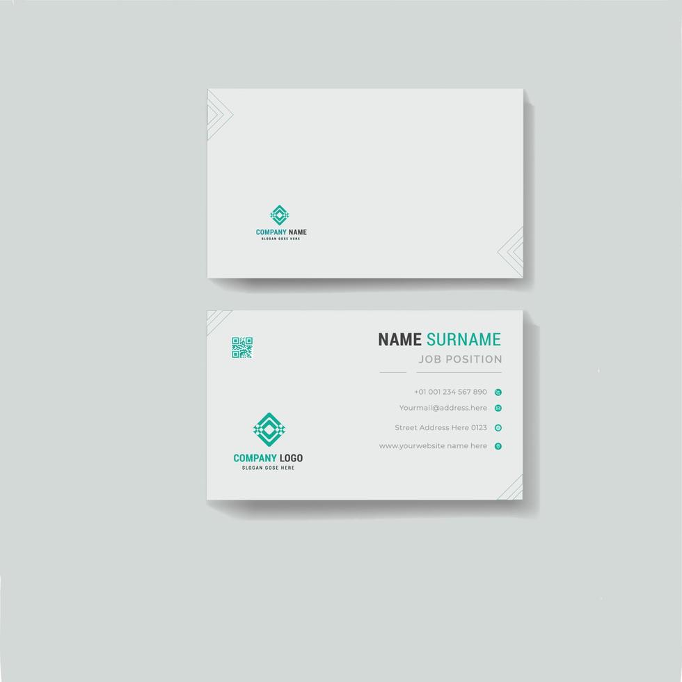 Simple Creative and clean corporate Business Card Layout.corporate business card template layout.Vector illustration.Stationery design vector