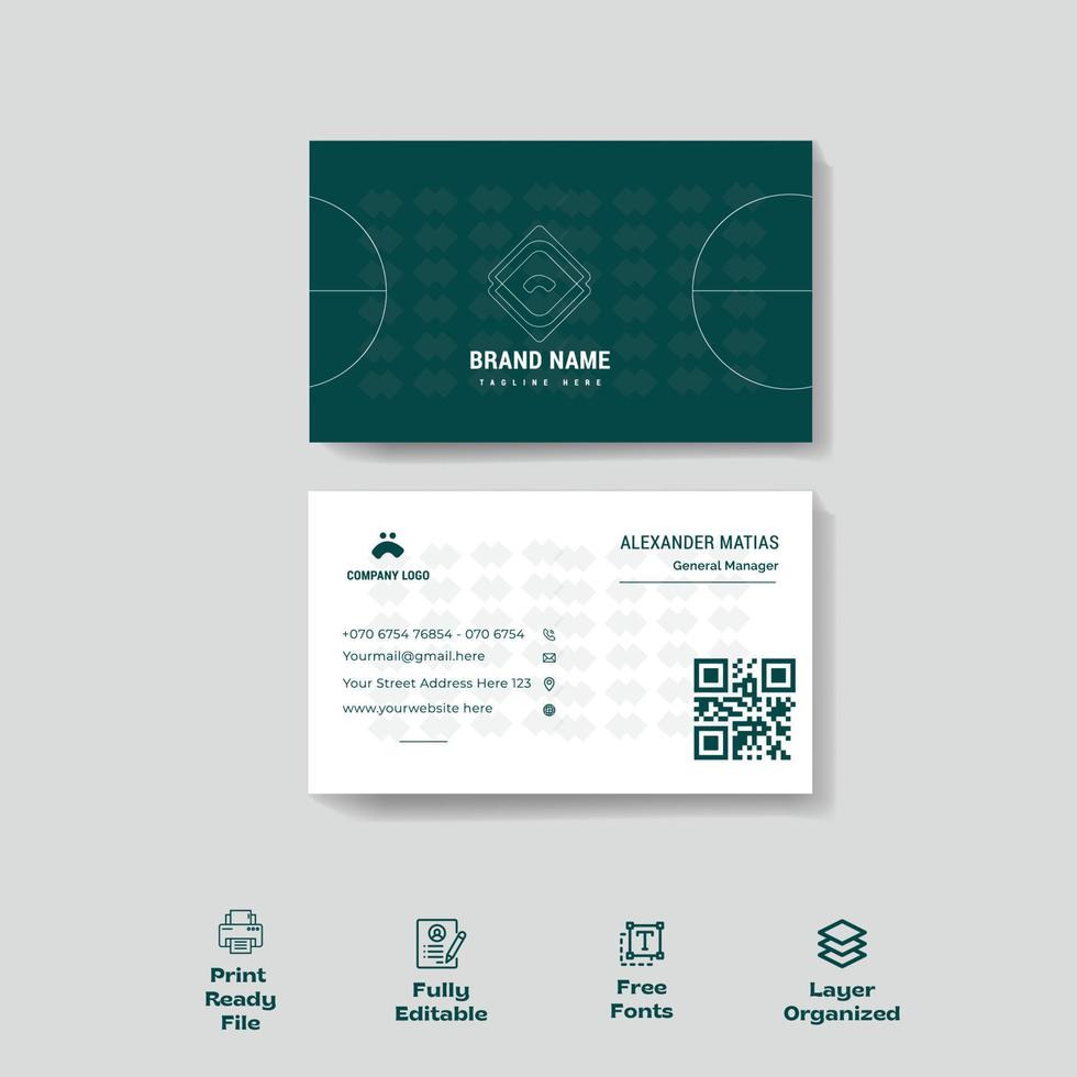 Simple Business Card Layout.corporate business card template layout.Vector illustration.Stationery design vector