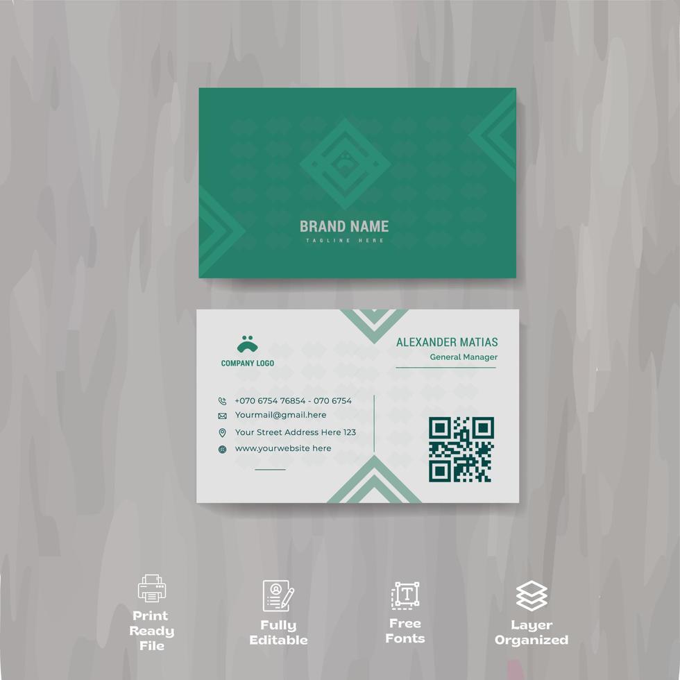 Simple Business Card Layout.corporate business card template layout.Vector illustration.Stationery design vector