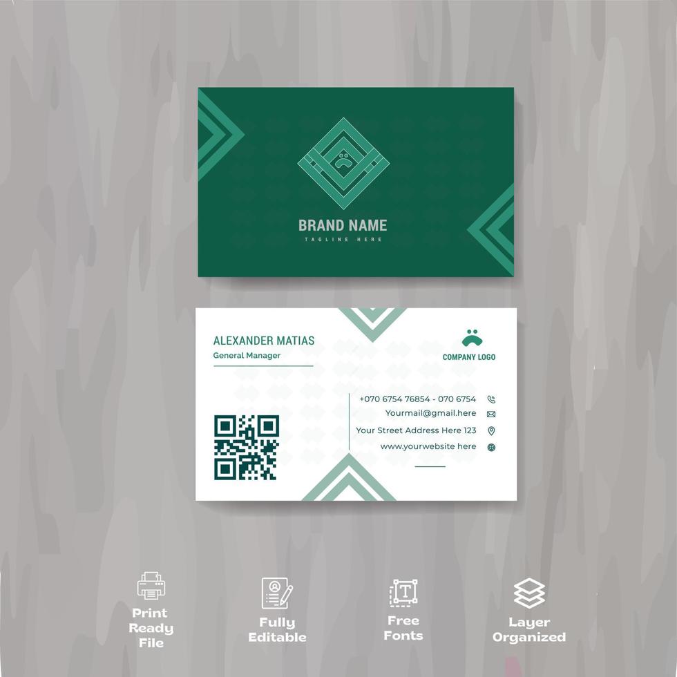 Simple Business Card Layout.corporate business card template layout.Vector illustration.Stationery design vector