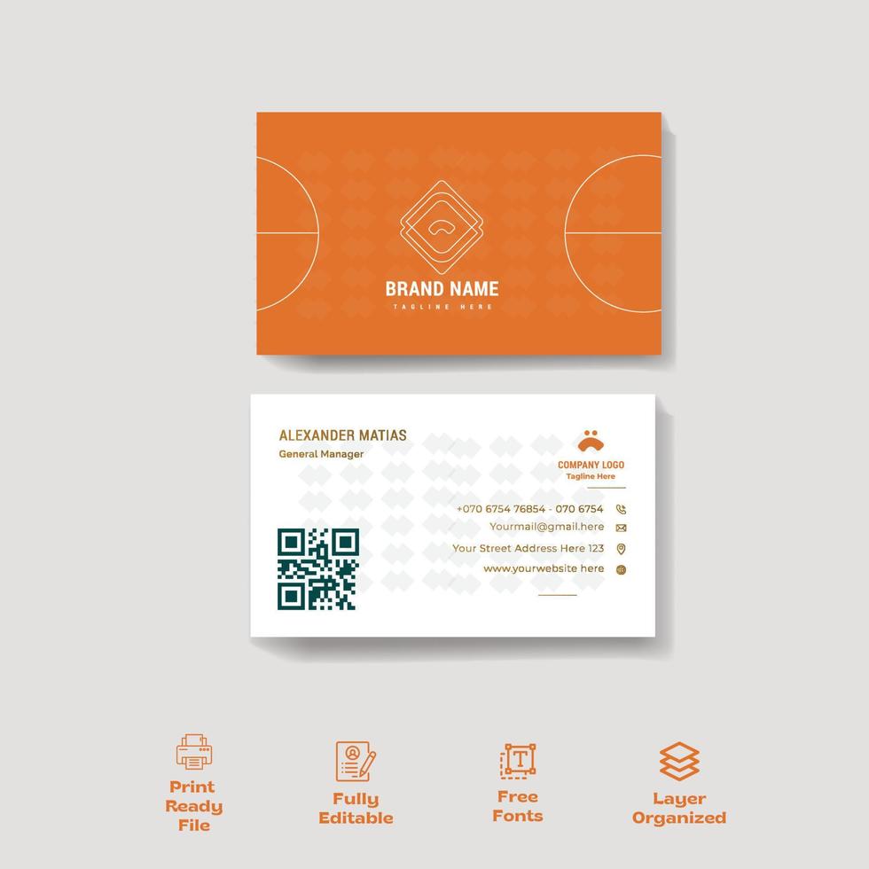 Simple Business Card Layout.corporate business card template layout.Vector illustration.Stationery design vector