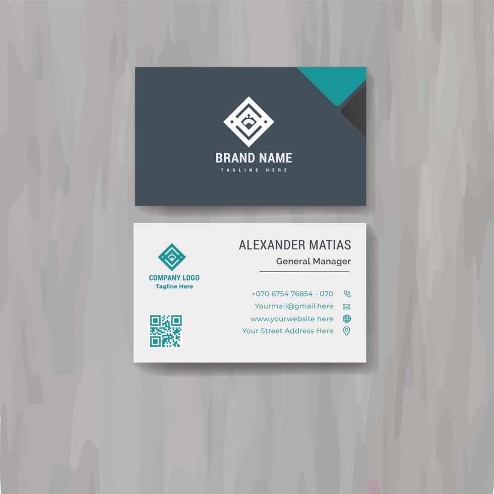Simple Business Card Layout.corporate business card template layout.Vector illustration.Stationery design vector