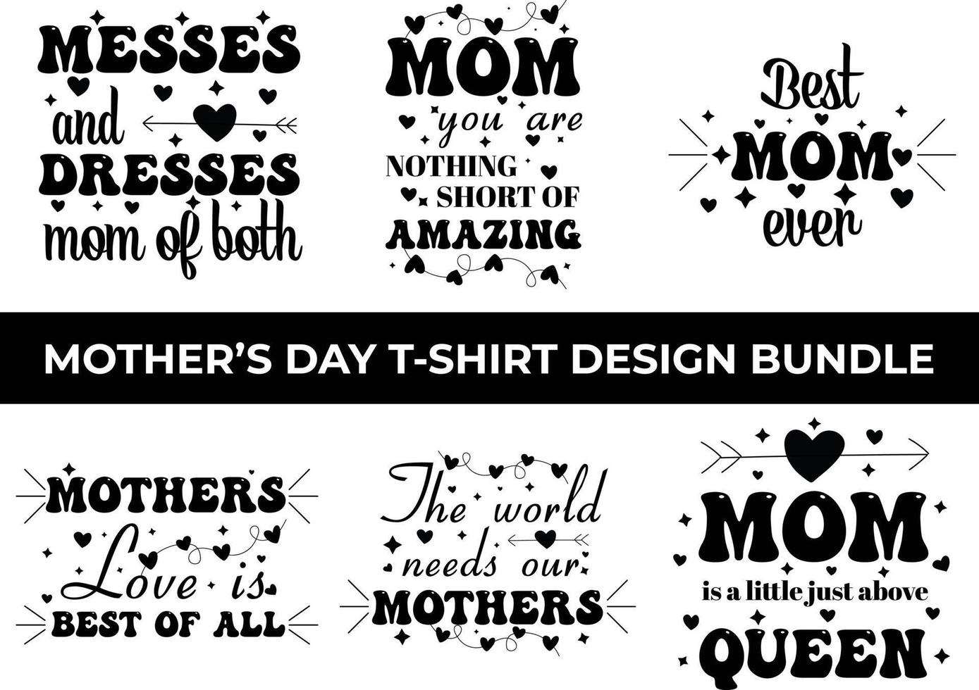 Mothers Day Special T-shirt Design Bundle vector