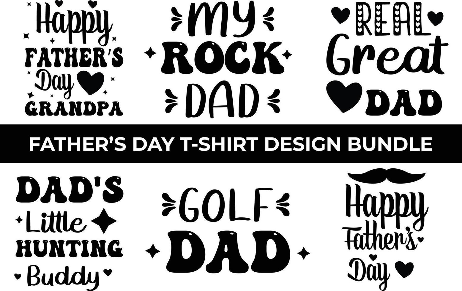 Father's Day Special T-shirt Design Bundle vector