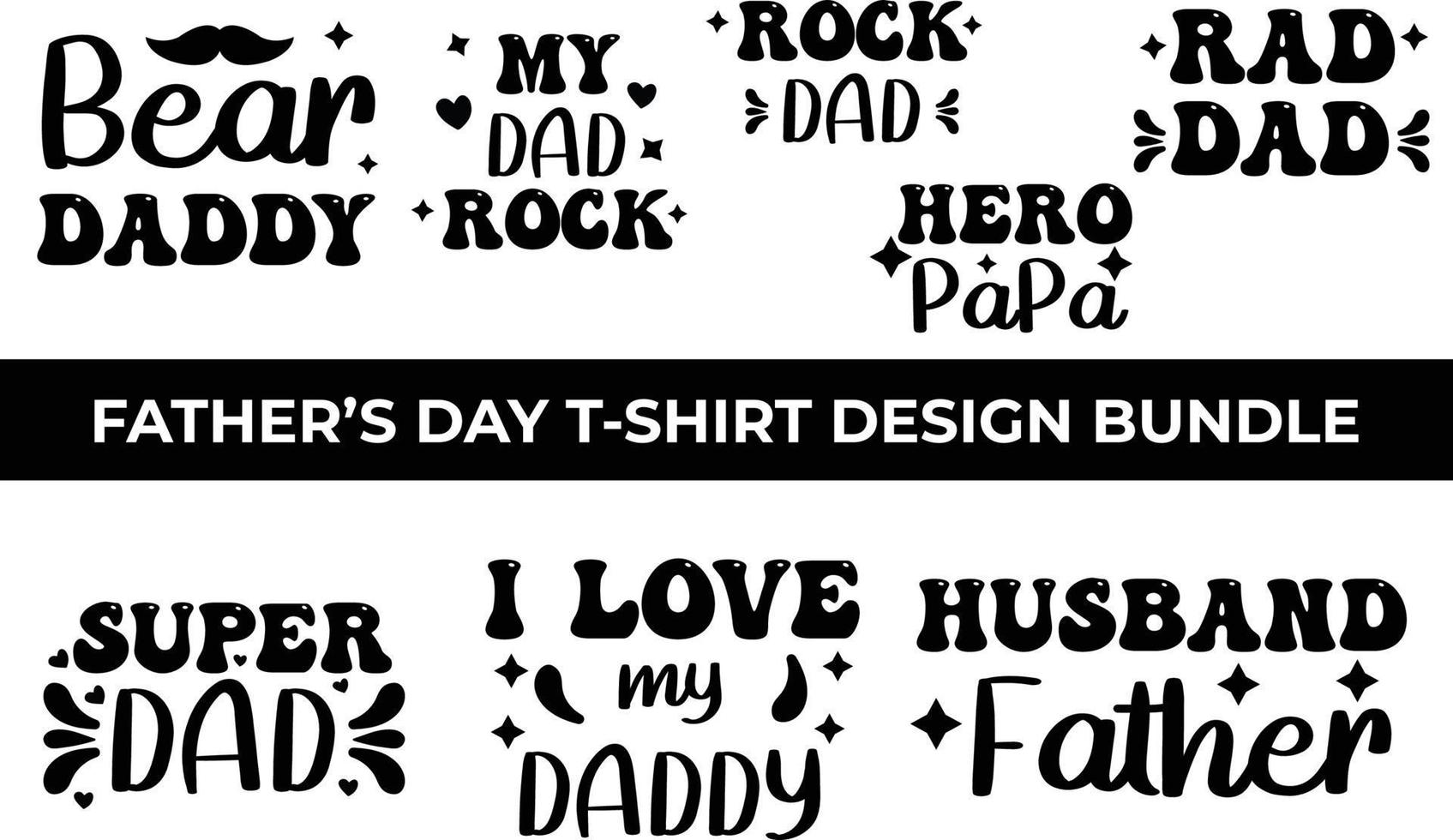 Father's Day Special T-shirt Design Bundle vector