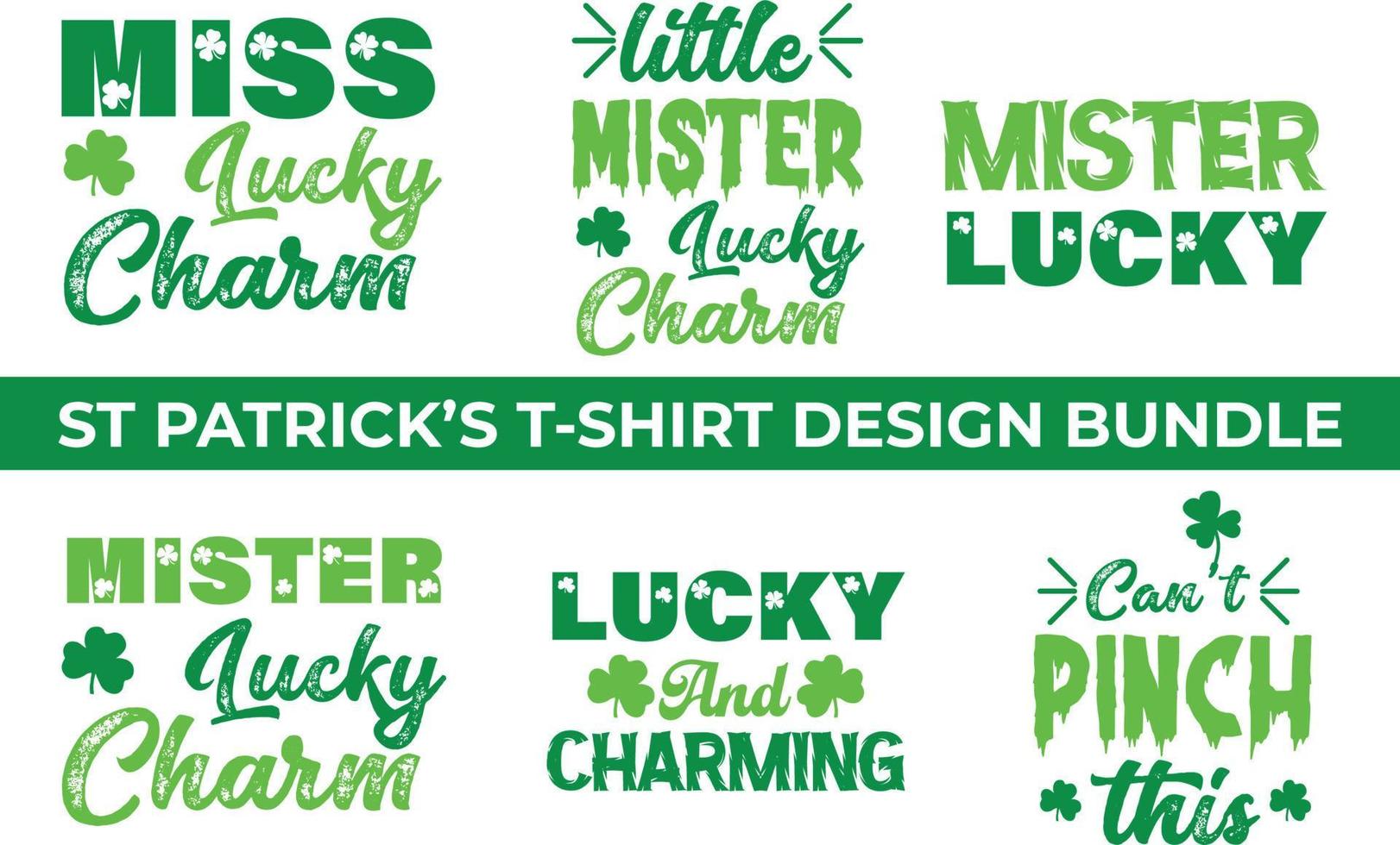 ST Patrick's T-shirt Design Bundle vector