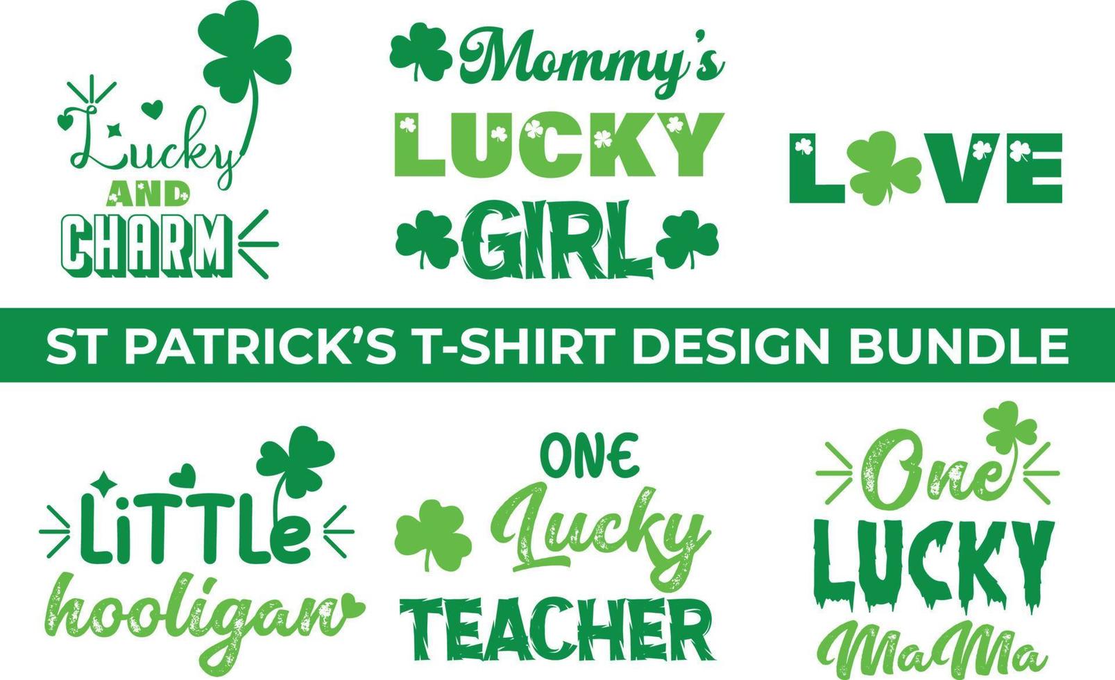 ST Patrick's T-shirt Design Bundle vector