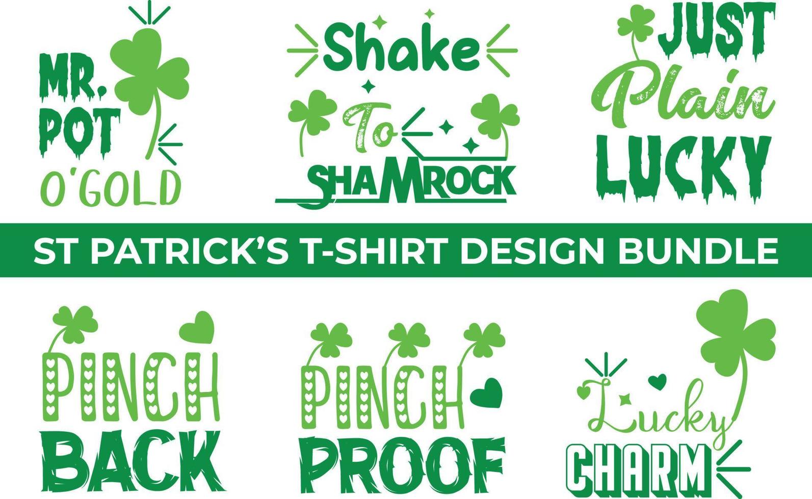 ST Patrick's T-shirt Design Bundle vector
