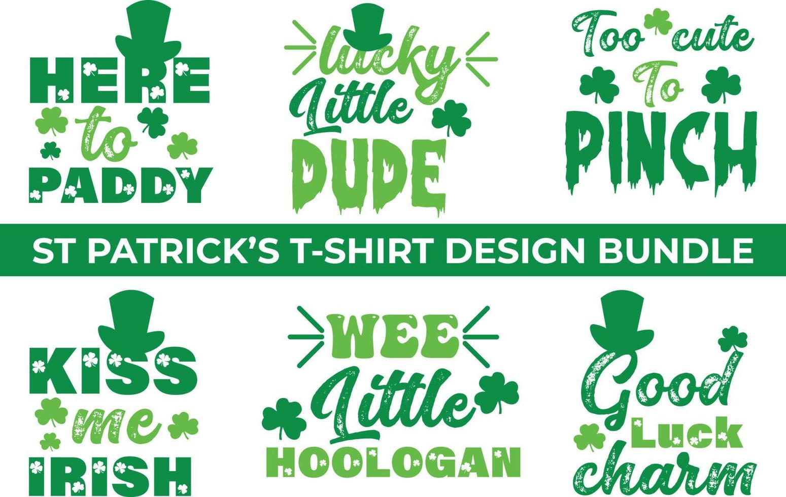 ST Patrick's T-shirt Design Bundle vector