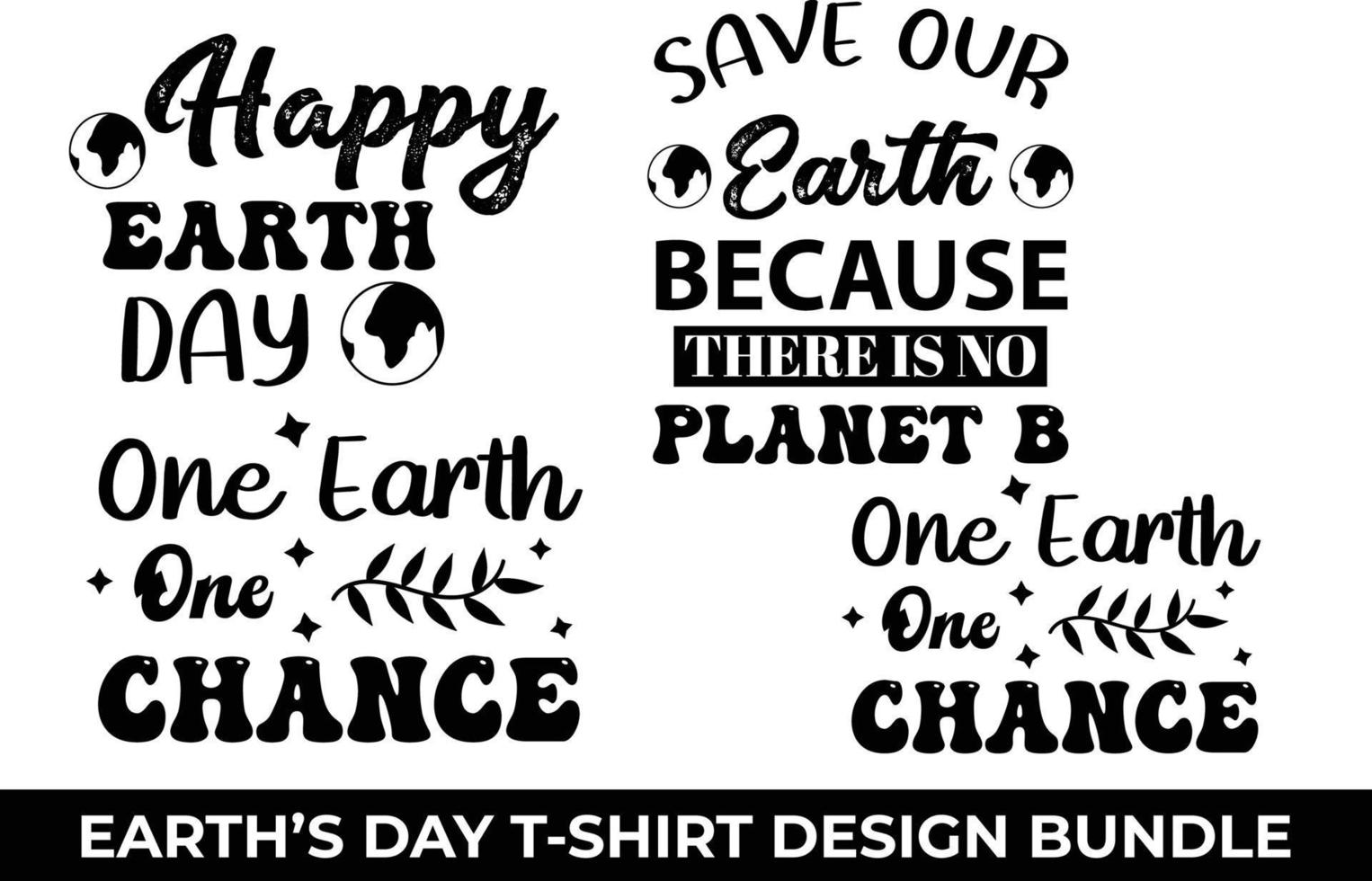 Earth's Day T-shirt Design Bundle vector