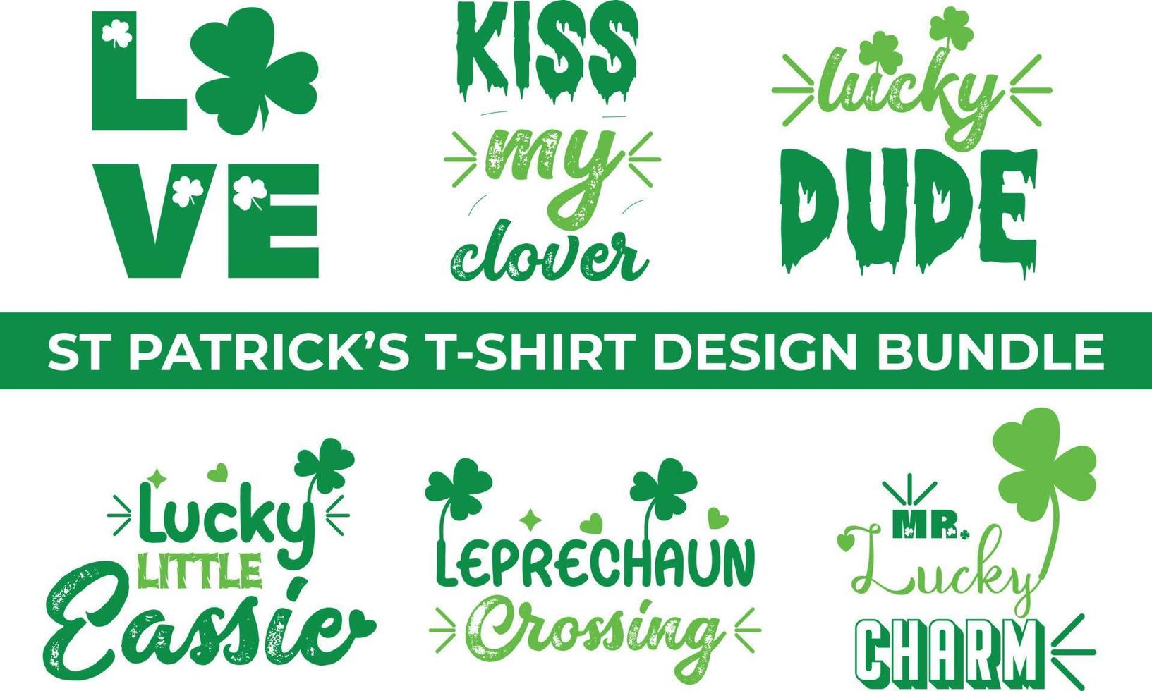 ST Patrick's T-shirt Design Bundle vector