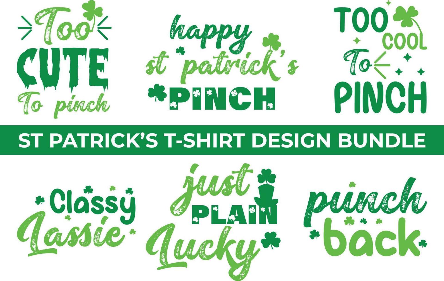 ST Patrick's T-shirt Design Bundle vector