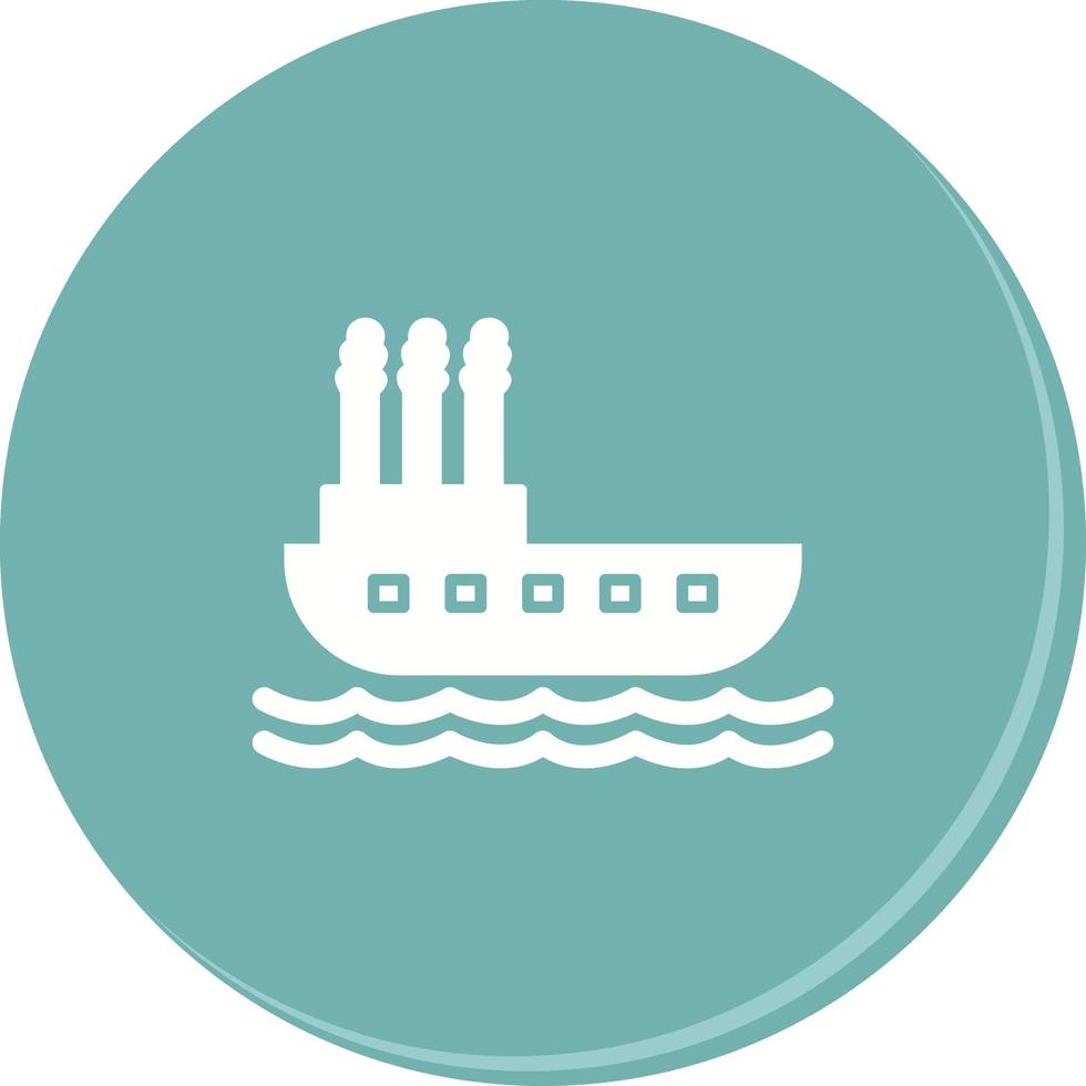 icono de vector de barco de vapor