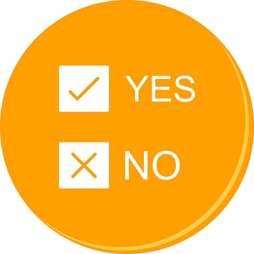 Yes No Option Vector Icon