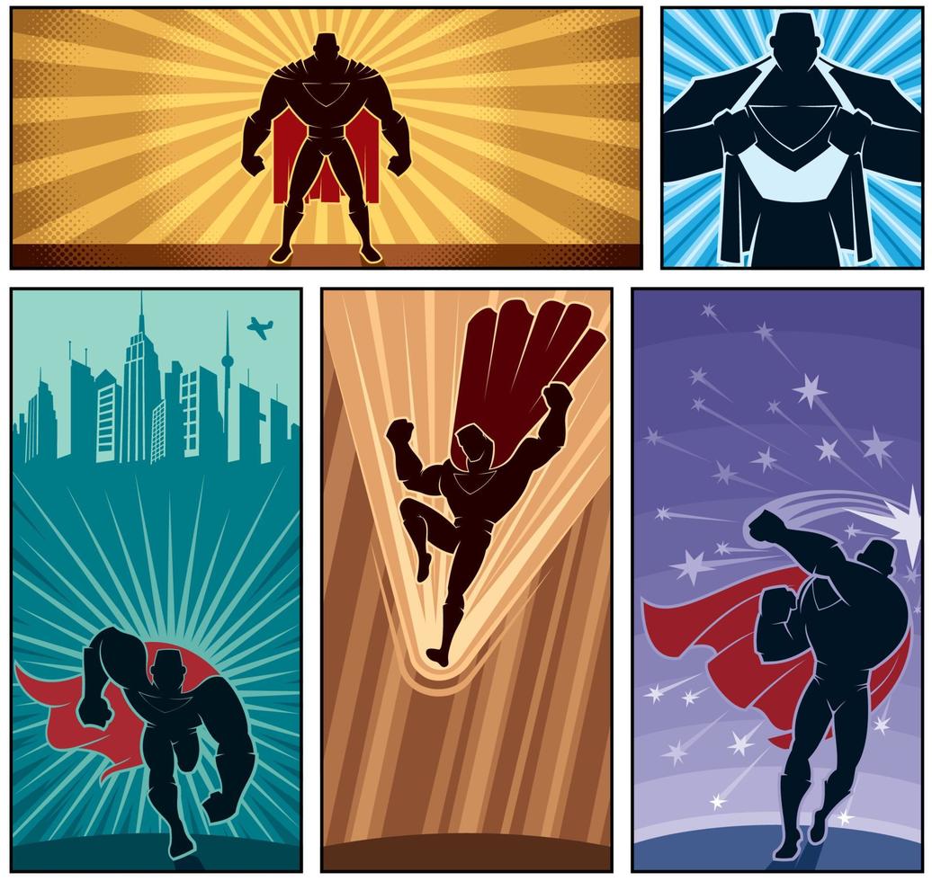 Superhero Banners 2 vector