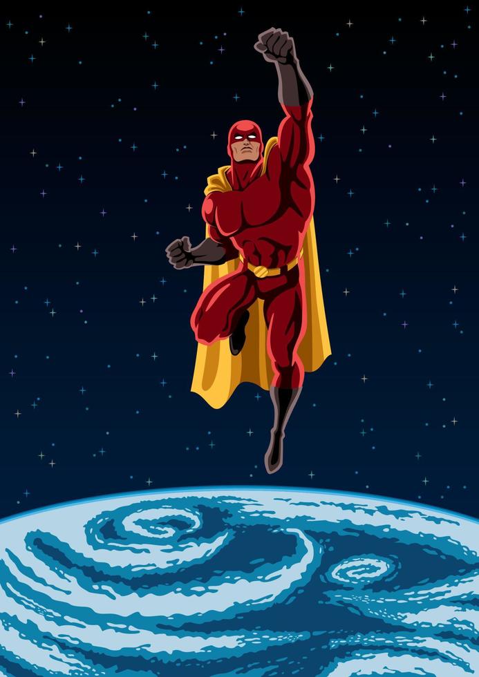 Earth and Superhero vector