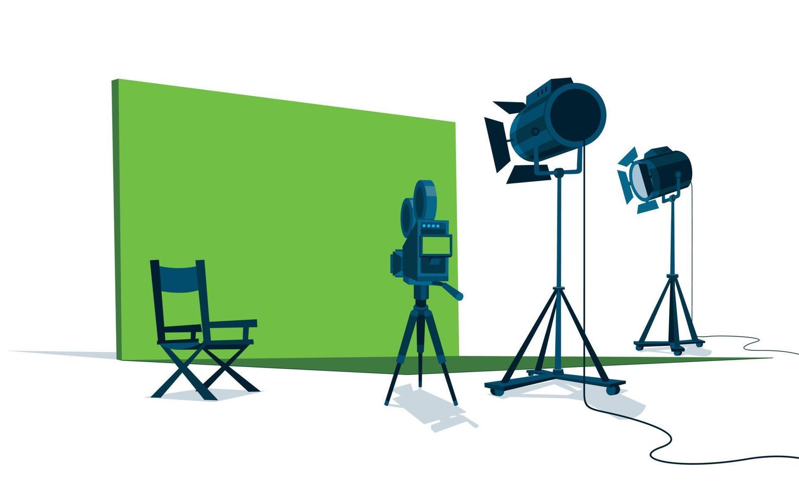 Movie Set on White vector