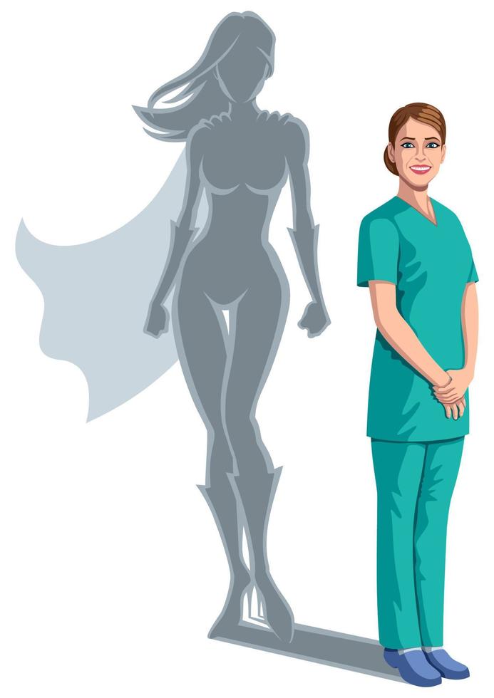 Nurse Superheroine Shadow vector