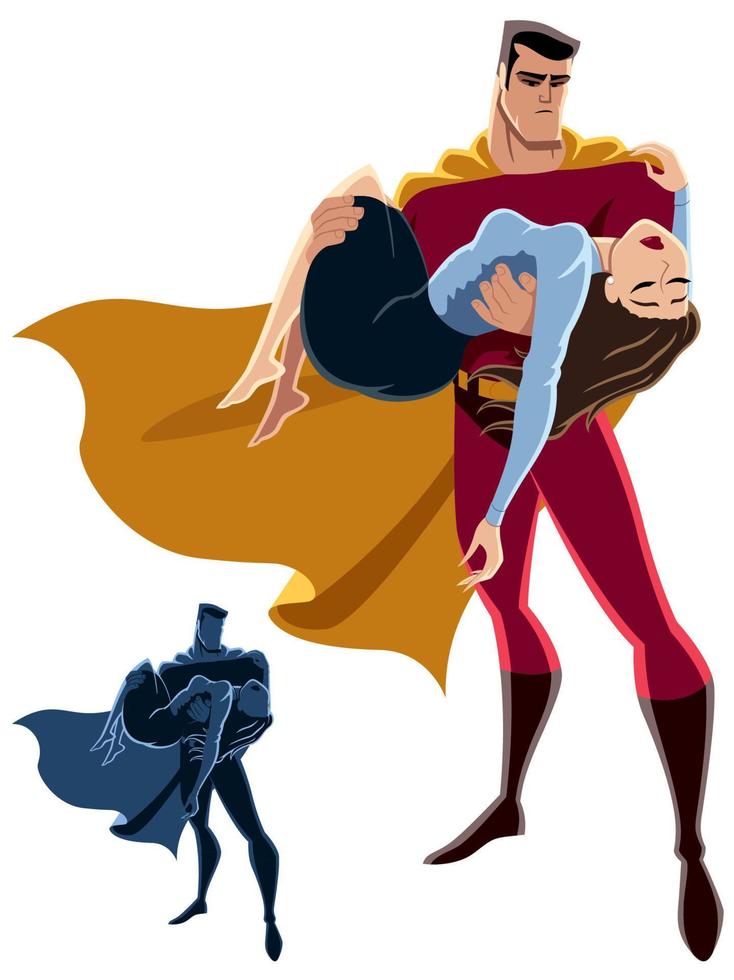 Savior Saves Girl vector