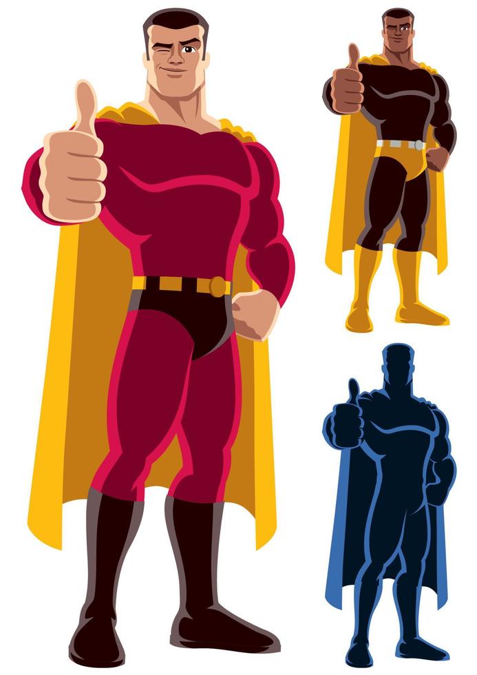 Superhero Approving on White vector