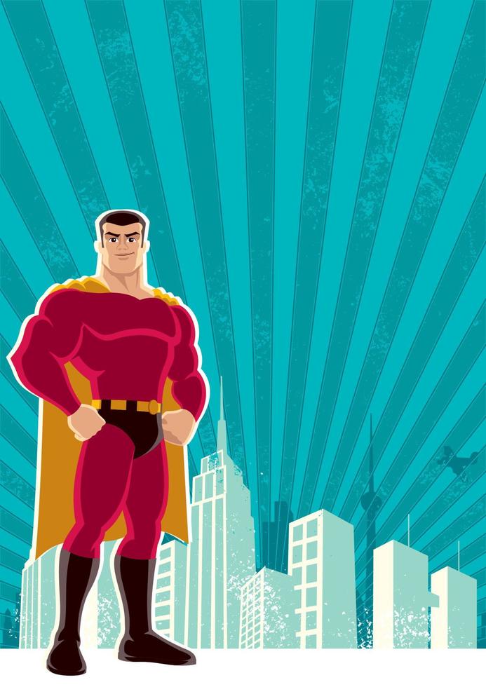 Superhero City Background vector