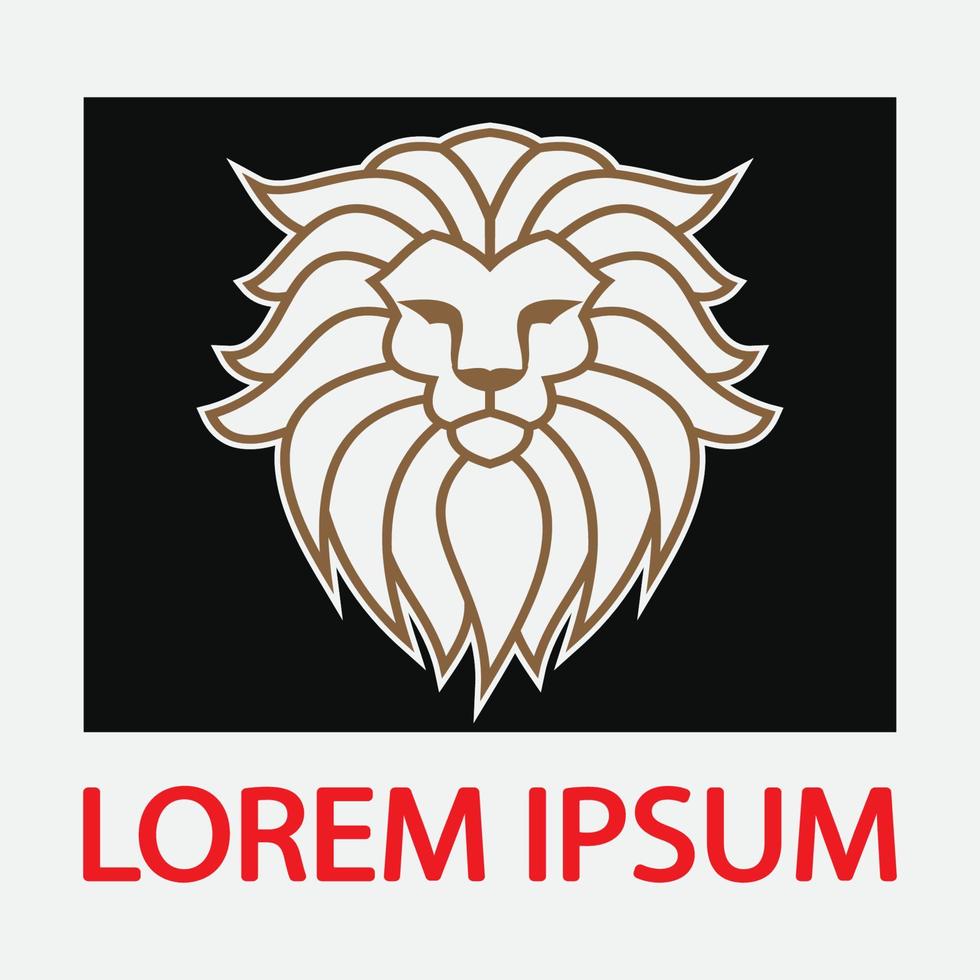 icono de vector de plantilla de logotipo de león