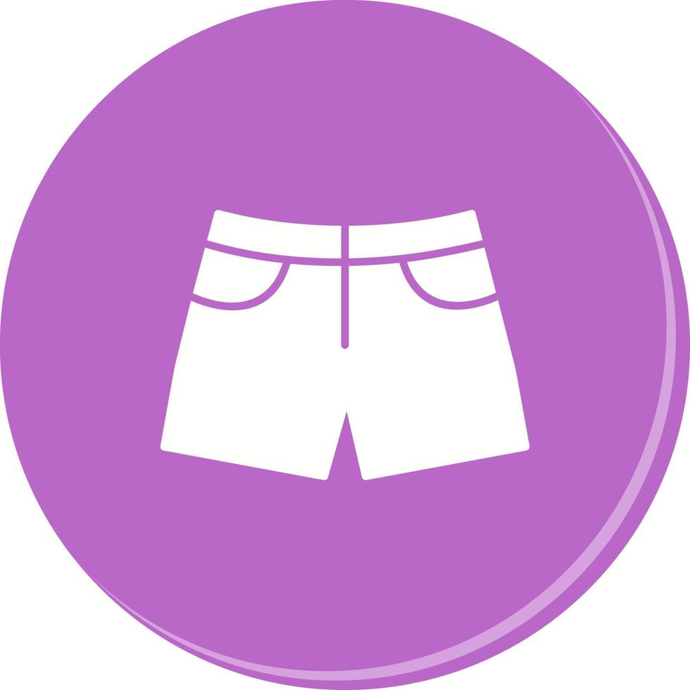 icono de vector de pantalones cortos