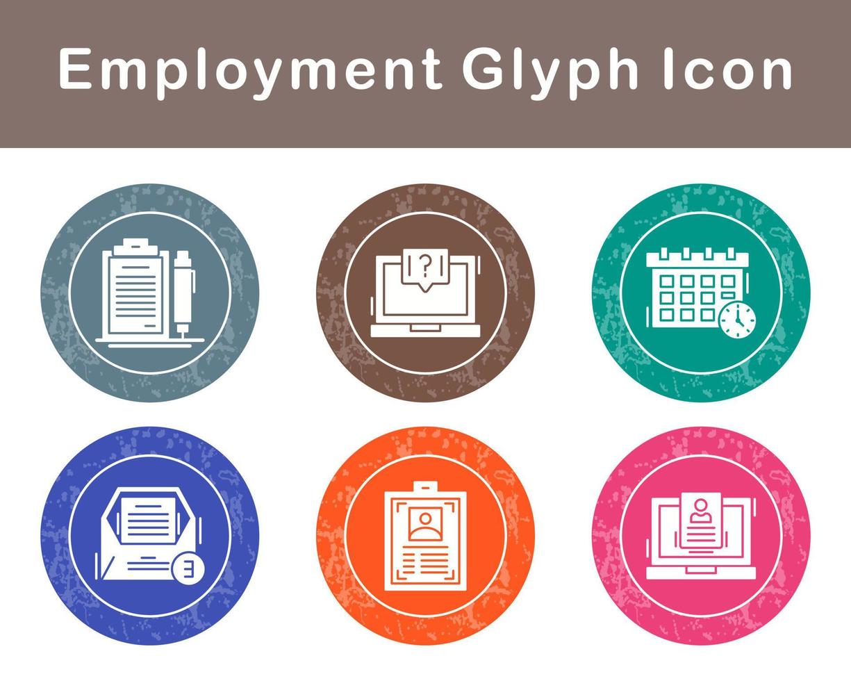 Employment Vector Icon Set