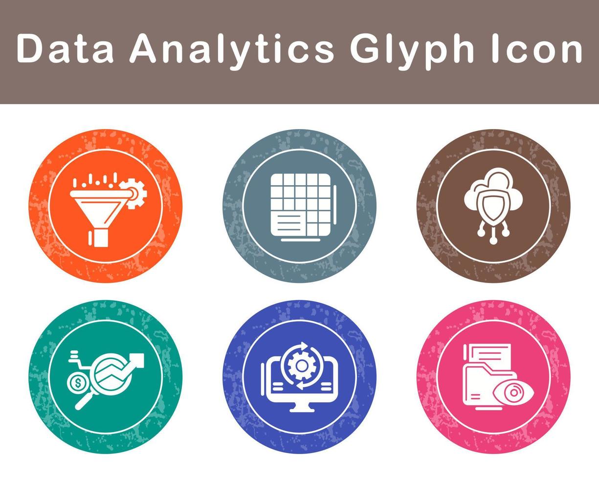 Data Analytics Vector Icon Set